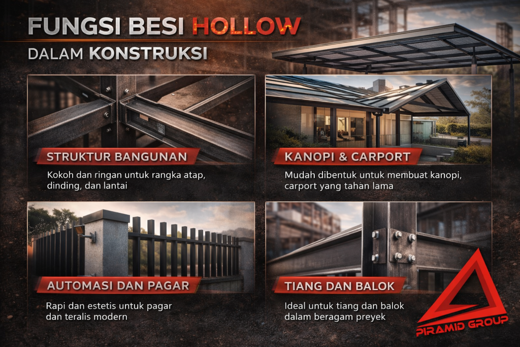 Fungsi Besi Hollow dalam Konstruksi. distributorpipaseamless.com