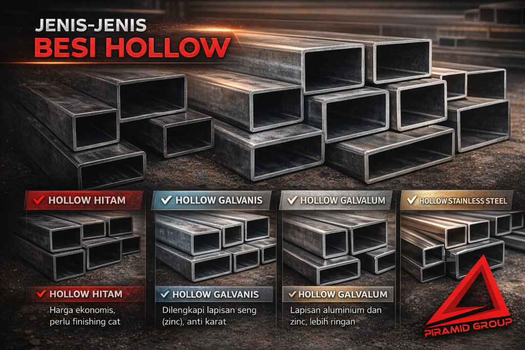 Jenis-Jenis Besi Hollow. distributorpipaseamless.com