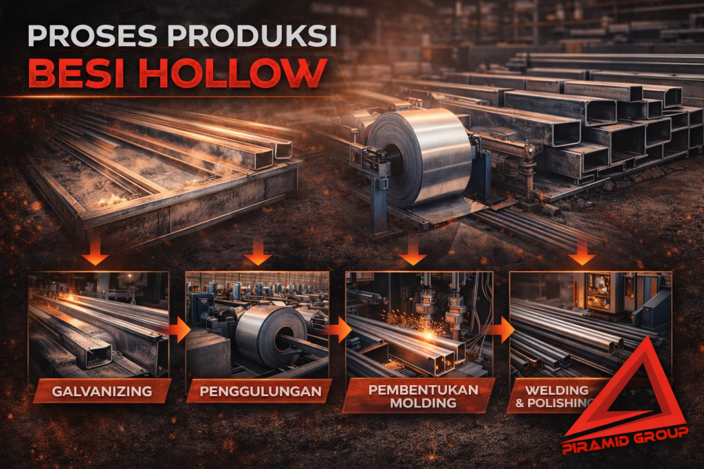 Proses Produksi Besi Hollow. distributorpipaseamless.com